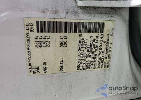 2013 Nissan Maxima S из США, поврежденный, VIN 1N4AA5AP7DC804140